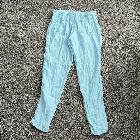 Lilly Pulitzer Taron Linen Pants Celestial Blue/Resort - Picture 6 of 6
